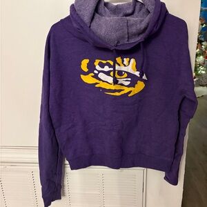 Colosseum Purple and Gold Women's Cowl Neck Sweater